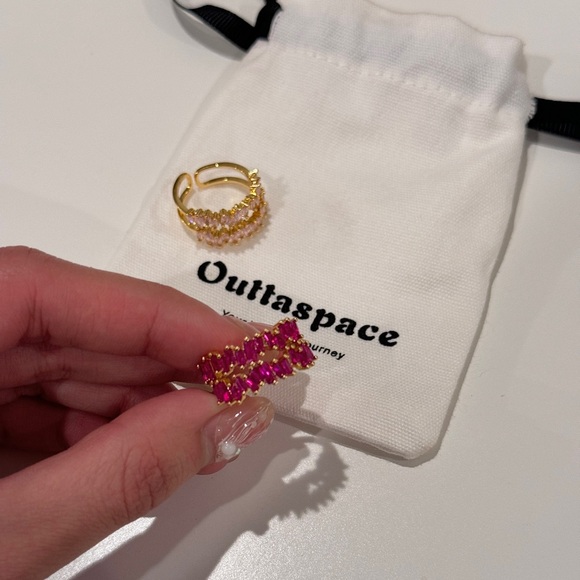 Pink Crystal Rings - Picture 3 of 6